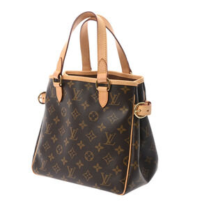 Louis Vuitton Canvas Monogram Handbag Batignolles Brown